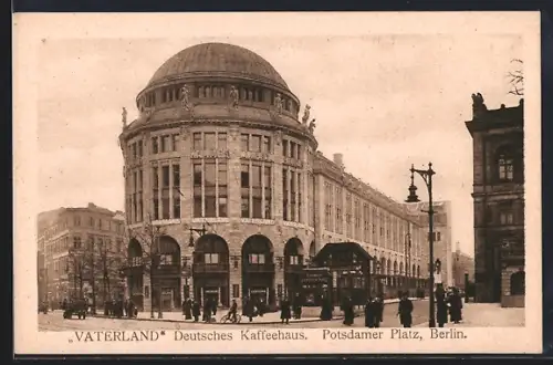 AK Berlin-Tiergarten, Cafe Vaterland am Potsdamer Platz