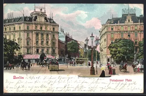 AK Berlin-Tiergarten, Palasthotel und Hotel Saxonia am Potsdamer Platz