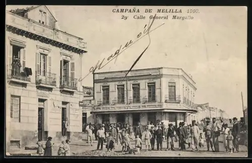 AK Melilla, Calle General Margallo 1909