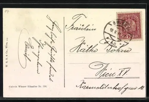 Künstler-AK Carl Zewy: Der schüchterne Freier