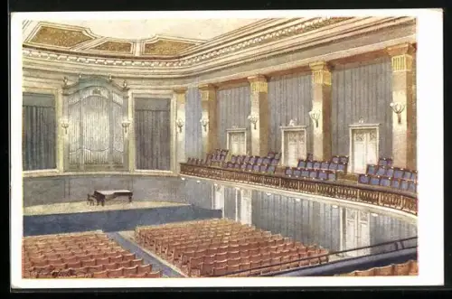 AK Wien, Konzerthaus, Mittlerer Saal mit Flügel