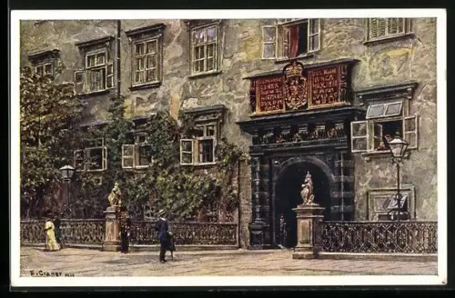 Künstler-AK Ernst Graner: Wien, Burg Schweizertor