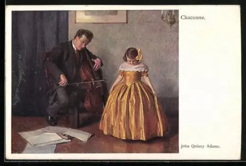 AK Chaconne, Man spielt Cello & Mädchen tanzt dazu