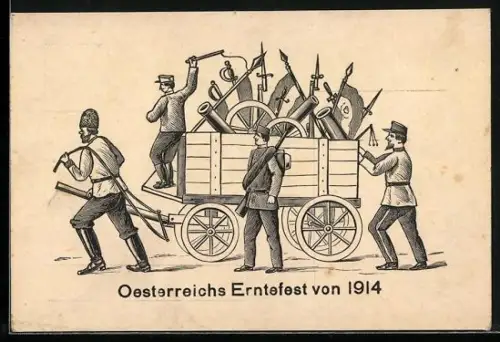 AK Oesterreichs Erntefest von 1914, Propaganda 1. Weltkrieg