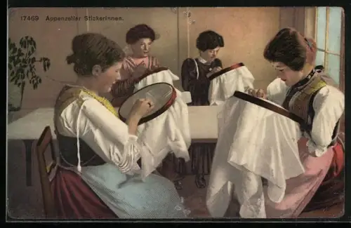 AK Appenzeller Stickerinnen