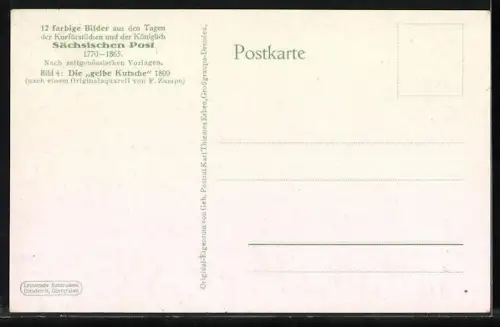 AK Postkutsche in einem Ort