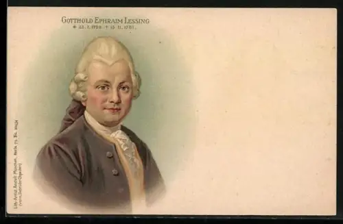 Lithographie Gotthold Ephraim Lessing, Portrait