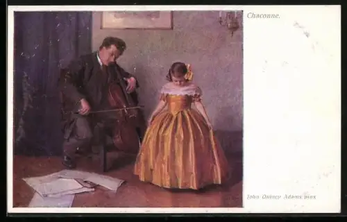 AK Chaconne, Man spielt Cello & Mädchen tanzt dazu