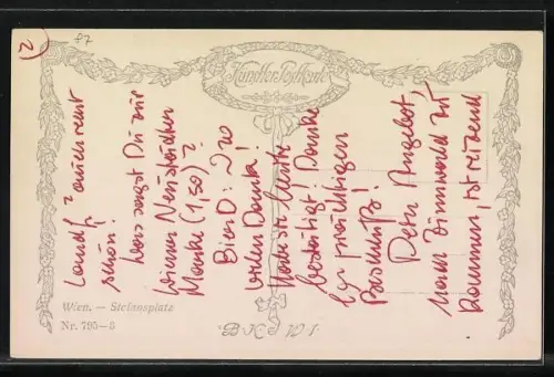 Künstler-AK J. Kalous: Wien, Stefansplatz