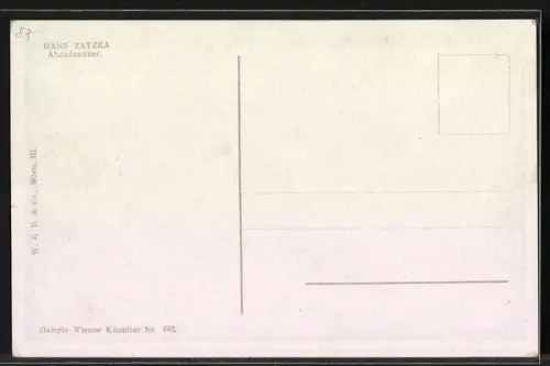 Künstler-AK Hans Zatzka: Abendzauber, Mädchen bei einer Bootspartie