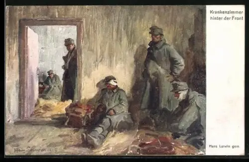 AK Rotes Kreuz Nr. 501: Krankenzimmer hinter der Front