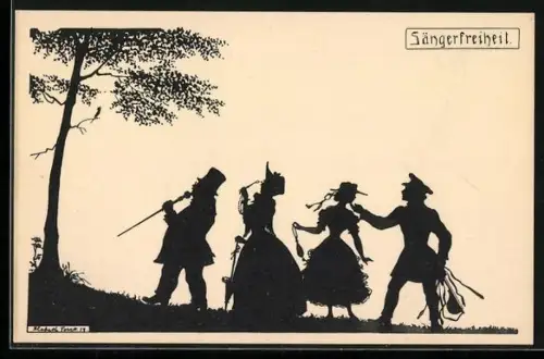 Künstler-AK Elsbeth Forck: Sängerfreiheit