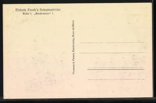 Künstler-AK Elsbeth Forck: Schattenbild Werbung