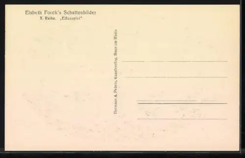 Künstler-AK Elsbeth Forck: Schattenbilder, Elfenritt