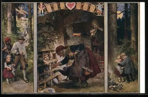 AK Szenen aus Hänsel und Gretel
