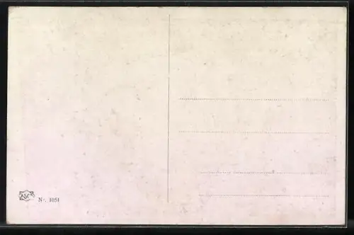 Künstler-AK Ferdinand von Reznicek: Paar auf dem Bett, die Frau leicht bekleidet, Liebespause