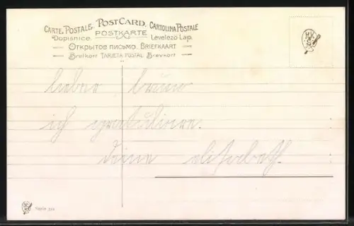 AK Dackel greift ein Spielzeug-Schaf an