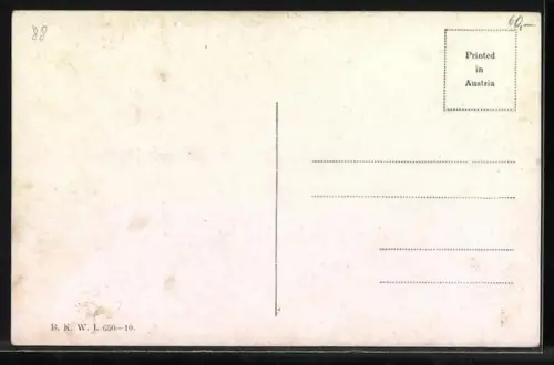 Künstler-AK Fritz Lach: Dürnstein an der Donau, Schönes Mauerwerk eines Hauses