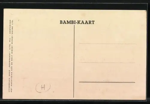 AK Bambi und Klopfer schlittern über das Eis, Comic