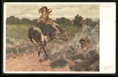 Künstler-AK Ludwig Koch: Losgerissen