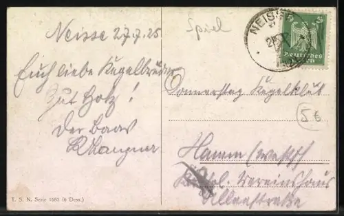 Künstler-AK Arthur Thiele: Betrunkene Kegelspieler auf der Kegelbahn