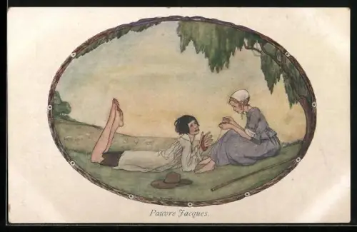 Künstler-AK Rie Cramer: Bergerettes, Pauvre Jacques