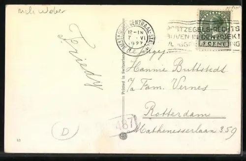 Künstler-AK Milli Weber: Zwei Mädchen waschen Wäsche