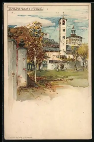 Künstler-AK Manuel Wielandt: Pallanza, La Madonna Di Campagna, Ortsansicht