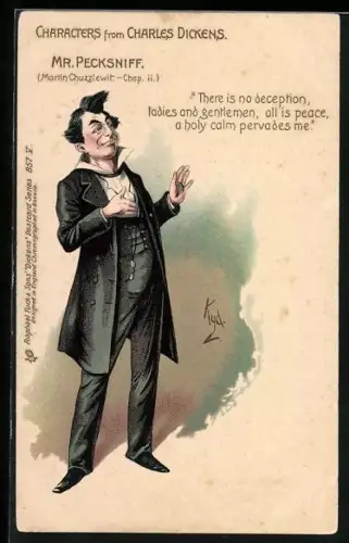 AK Characters from Charles Dickens, Mr Pecksniff (Martin Chuzzlewit.-Chap.II)