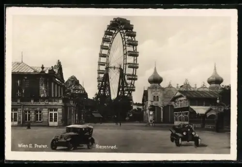 AK Wiener Prater, Riesenrad und Attraktionen