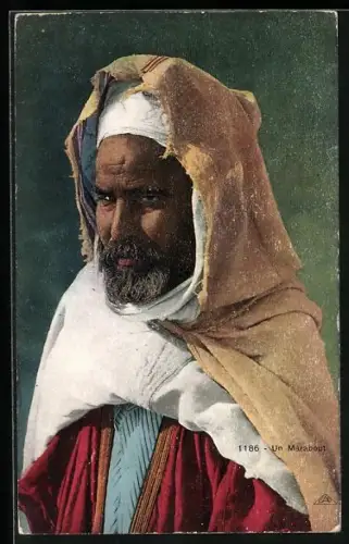 AK Un Marabout, arabische Volkstypen