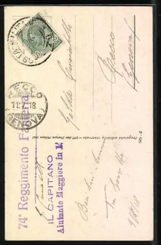 Künstler-AK Sergio Bompard: Elegante Dame in blau-weissem Kleid mit Jacke