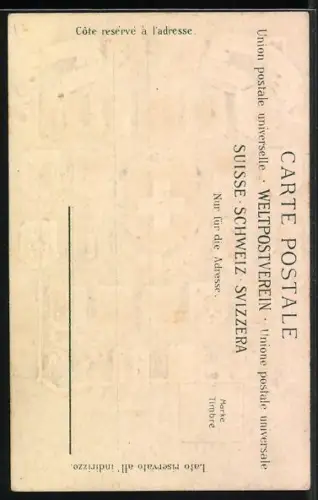 AK Schweizer Wappen mit Motto Un pour tous, tous pour un