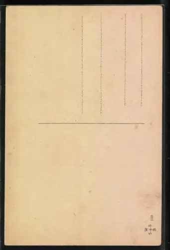 Künstler-AK Willi Scheuermann: Herrjott - nu is mir hinten eener rausjeknallt, Korken springt aus der Sektflasche