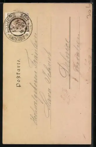 AK Wien, Jubiläums-Ausstellung 1898, Wohlfahrts-Ausstellung, gerahmte Ansicht