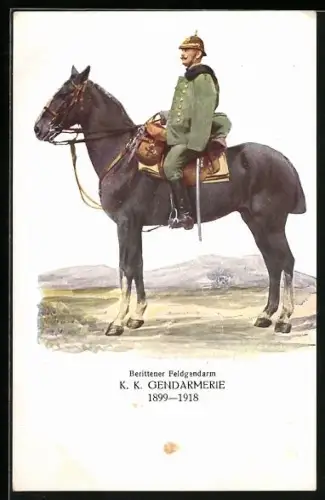 AK Berittener Feldgendarm der k. k. Gendarmerie