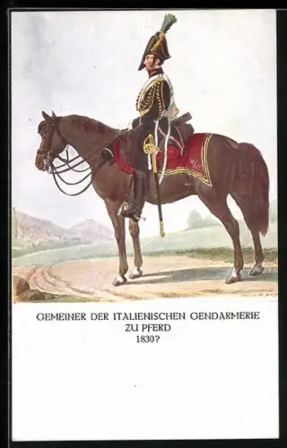 AK Polizei, Gemeiner der Italienischen Gendarmerie zu Pferd