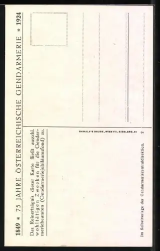 AK K. k. Gendarmerie zu Pferd 1827, Polizisten in Uniform