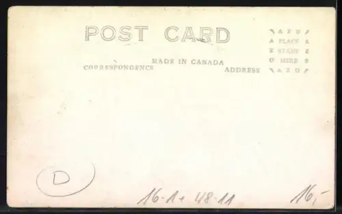 AK Foam Lake /Sask., More Bacon for Britain, Bauern mit riesigen Schweinen und Maiskolben, optische Täuschung