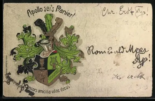 AK Studentenwappen der Apollo