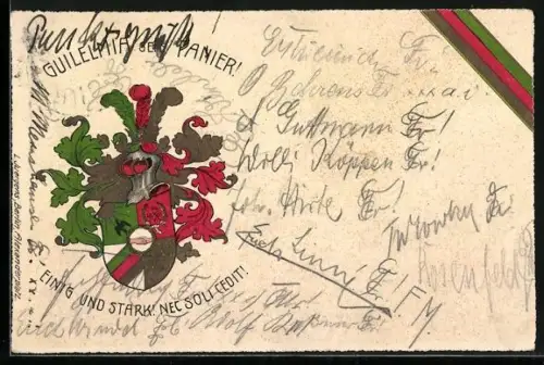 AK Studentenwappen der Guilelmia