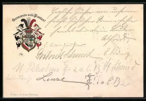 AK Studentenwappen der Germania