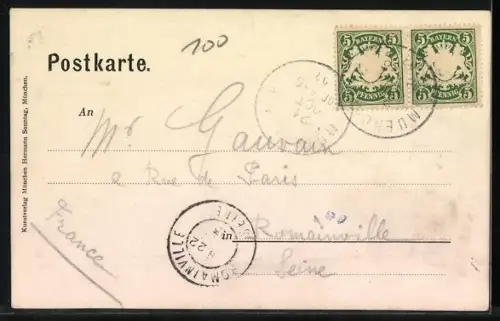AK München, Studentenwappen der Friedwigia