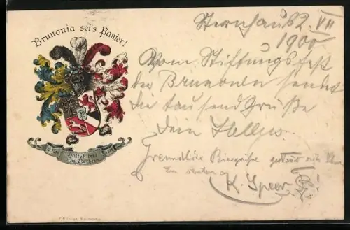 AK Studentenwappen der Brunonia