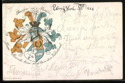 AK Studentenwappen der Staufia