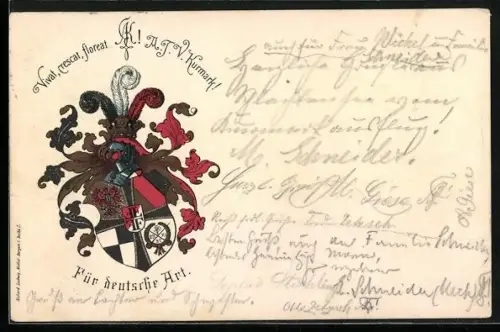 AK Studentenwappen des A. T. V. Kurmark