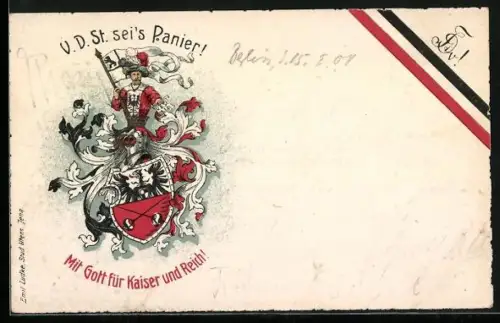 AK Studentenwappen der V. D. St.