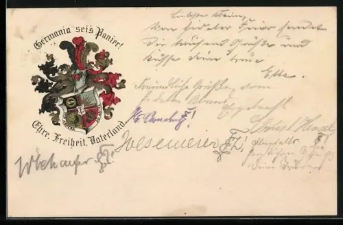 AK Studentenwappen der Germania