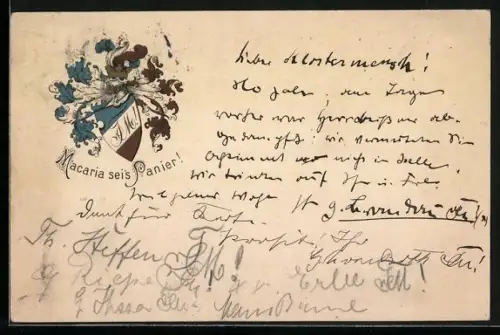 AK Studentenwappen der Macaria