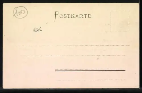 Lithographie Studentenwappen Vera Amicitia